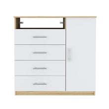 Load image into Gallery viewer, Dresser Beaufort, Four drawers, Light Oak / White Finish-3

