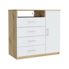 Load image into Gallery viewer, Dresser Beaufort, Four drawers, Light Oak / White Finish-5
