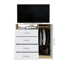 Load image into Gallery viewer, Dresser Beaufort, Four drawers, Light Oak / White Finish-2
