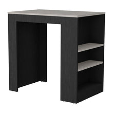 Load image into Gallery viewer, Kitchen Island Doyle, Three Side Shelves, Black Wengue and Ibiza Marble Finish-4
