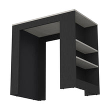 Load image into Gallery viewer, Kitchen Island Doyle, Three Side Shelves, Black Wengue and Ibiza Marble Finish-3
