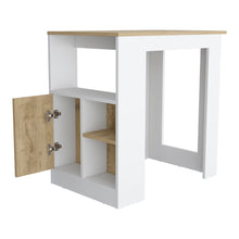 Load image into Gallery viewer, Kitchen Island Wynne with Storage and Cabinet, White / Macadamia Finish-5
