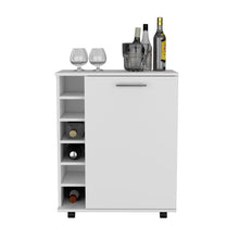 Load image into Gallery viewer, Bar Cart Cisco, Integrated Bottle Storage, White Finish-3

