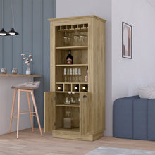 Load image into Gallery viewer, Bar Cabinet Provo, Wine Racks and Glass Holder, Macadamia Finish-1
