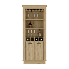 Load image into Gallery viewer, Bar Cabinet Provo, Wine Racks and Glass Holder, Macadamia Finish-5
