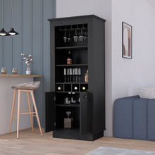 Load image into Gallery viewer, Bar Cabinet Provo, Glass Holder, Black Wengue Finish-1
