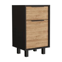Load image into Gallery viewer, Nightstand Maryland Z, One Drawer, One Cabinet, Black Wengue / Pine Finish-4
