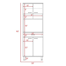 Load image into Gallery viewer, Pantry Piacenza,Two Double Door Cabinet, White Finish-7
