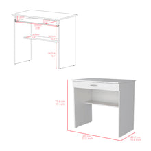 Load image into Gallery viewer, Desk Eden, One Open Shelf, One Drawer, White Finish-6
