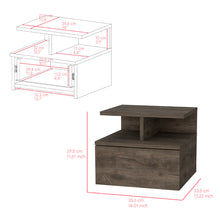 Load image into Gallery viewer, Floating Nightstand Flopini, One Drawer, Dark Walnut Finish-6
