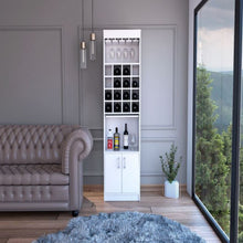 Load image into Gallery viewer, Bar Cabinet Modoc, One Extendable Shelf, Sixteen Wine Cubbies, One Shelf, White Finish-0
