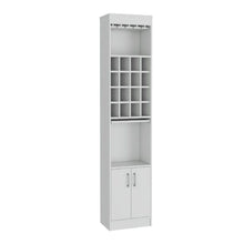 Load image into Gallery viewer, Bar Cabinet Modoc, One Extendable Shelf, Sixteen Wine Cubbies, One Shelf, White Finish-5
