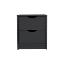 Load image into Gallery viewer, Nightstand Gandu, Two Drawers, Black Wengue Finish-4
