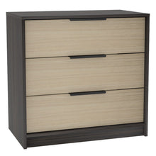 Load image into Gallery viewer, 3 Drawers Dresser Maryland, Superior Top, Black Wengue / Pine Finish-3
