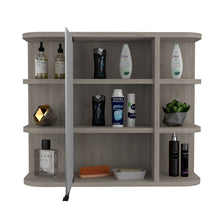 Load image into Gallery viewer, Medicine Cabinet Milano, Six External Shelves Mirror, Light Gray Finish-6
