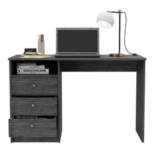 Load image into Gallery viewer, Computer Desk Fremont with Three Drawers, Smokey Oak Finish-6

