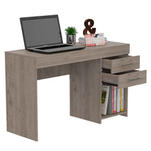 Load image into Gallery viewer, Computer Desk Limestone, Two Drawers, Light Gray Finish-4

