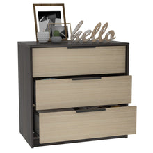 Load image into Gallery viewer, 3 Drawers Dresser Maryland, Superior Top, Black Wengue / Pine Finish-4

