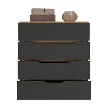 Load image into Gallery viewer, Dresser Oboe, Superior Top, Four Drawers, Black Wengue/ Light Oak Finish-2
