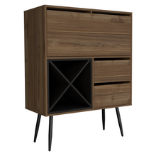 Load image into Gallery viewer, Bar Octupos, One Cabinet, Two Drawers, Mahogany / Black Wengue Finish-5
