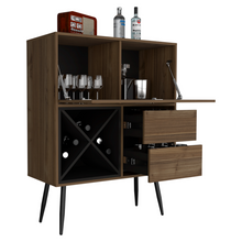 Load image into Gallery viewer, Bar Octupos, One Cabinet, Two Drawers, Mahogany / Black Wengue Finish-4
