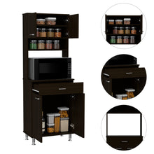 Load image into Gallery viewer, Pantry Piacenza,Two Double Door Cabinet, Black Wengue Finish-2
