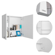Load image into Gallery viewer, Medicine Cabinet Prague, Four Internal Shelves, Single Door, White Finish-6
