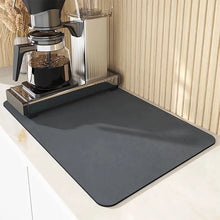 Load image into Gallery viewer, Super Absorbent Anti-slip Coffee Dish Large Kitchen Absorbent Draining Mat Drying Mat Quick Dry Bathroom Drain Pad
