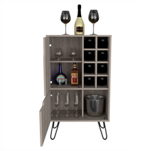 Load image into Gallery viewer, L Bar Cabinet Silhill, Eight Wine Cubbies, Two Cabinets With Single Door, Light Gray Finish-2
