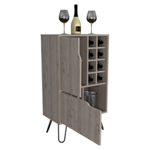 Load image into Gallery viewer, L Bar Cabinet Silhill, Eight Wine Cubbies, Two Cabinets With Single Door, Light Gray Finish-4
