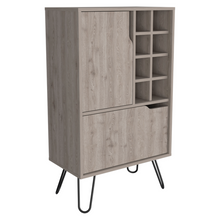 Load image into Gallery viewer, L Bar Cabinet Silhill, Eight Wine Cubbies, Two Cabinets With Single Door, Light Gray Finish-5
