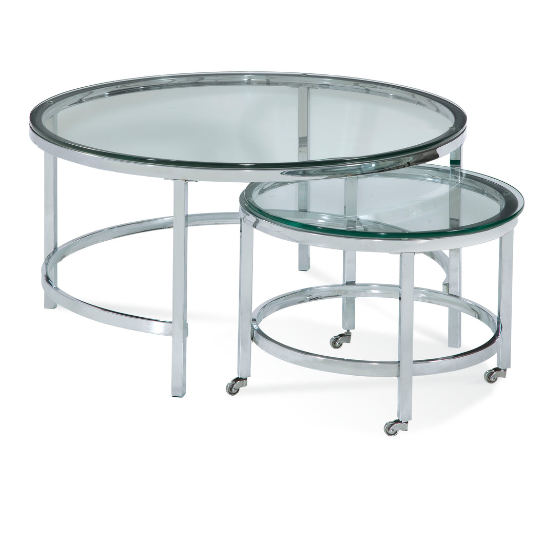 BMC Patinoire Round Cocktail Table on Casters
