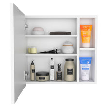 Load image into Gallery viewer, Medicine Cabinet Viking, Three Internal Shelves, Single Door, Two External Shelves, White Finish-3
