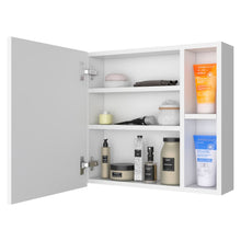 Load image into Gallery viewer, Medicine Cabinet Viking, Three Internal Shelves, Single Door, Two External Shelves, White Finish-5
