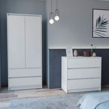 Load image into Gallery viewer, Lewes 2 Piece Bedroom Set, Dresser + Armoire, White Finish-0

