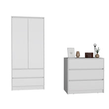 Load image into Gallery viewer, Lewes 2 Piece Bedroom Set, Dresser + Armoire, White Finish-1
