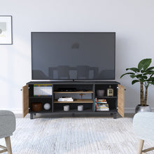 Load image into Gallery viewer, Tv Stand for TV´s up 55&quot; Washington, Four Shelves, Black Wengue / Pine Finish-1
