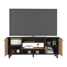Load image into Gallery viewer, Tv Stand for TV´s up 55&quot; Washington, Four Shelves, Black Wengue / Pine Finish-4
