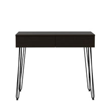Load image into Gallery viewer, Desk Hinsdale with Hairpin Legs and Two Drawers, Smokey Oak Finish-3

