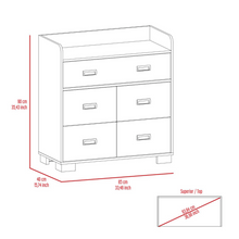 Load image into Gallery viewer, Dresser Wuuman, Four Drawers, Single Double Drawer, Dark Brown Finish-5
