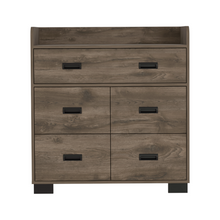 Load image into Gallery viewer, Dresser Wuuman, Four Drawers, Single Double Drawer, Dark Brown Finish-2
