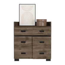 Load image into Gallery viewer, Dresser Wuuman, Four Drawers, Single Double Drawer, Dark Brown Finish-1
