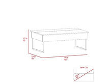 Load image into Gallery viewer, Lift Top Coffee Table Wuzz, Two Legs, Two Shelves, Carbon Espresso / Black Wengue Finish-7
