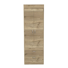 Load image into Gallery viewer, Armoire Tarento,Two Drawers, Light Oak / Black Wengue Finish-3
