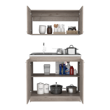 Load image into Gallery viewer, Cabinet Set Zeus, Two Shelves, Light Gray Finish-2

