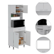 Load image into Gallery viewer, Pantry Piacenza,Two Double Door Cabinet, White Finish-2
