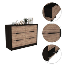 Load image into Gallery viewer, 4 Drawer Double Dresser Maryland, Metal Handle, Black Wengue / Pine Finish-2
