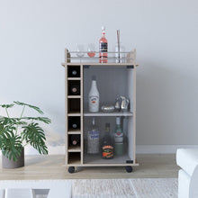Load image into Gallery viewer, Bar Cart Baltimore, Six Wine Cubbies, Light Gray Finish-0
