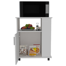 Load image into Gallery viewer, Kitchen Cart Newark, Three Side Shelves, White Finish-6
