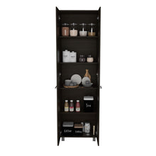 Load image into Gallery viewer, Pantry Cabinet Phoenix, Five Interior Shelves, Black Wengue Finish-6
